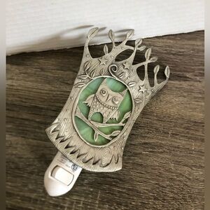 Stained Glass and Metal Owl Night Light